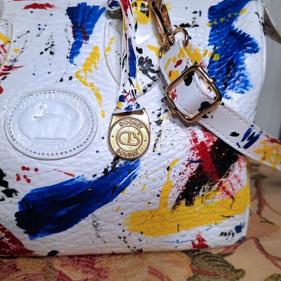 Dooney & Bourke Dipinta Inspired Hand Painted Vintage Speedy Style Bag - Picture 8 of 15